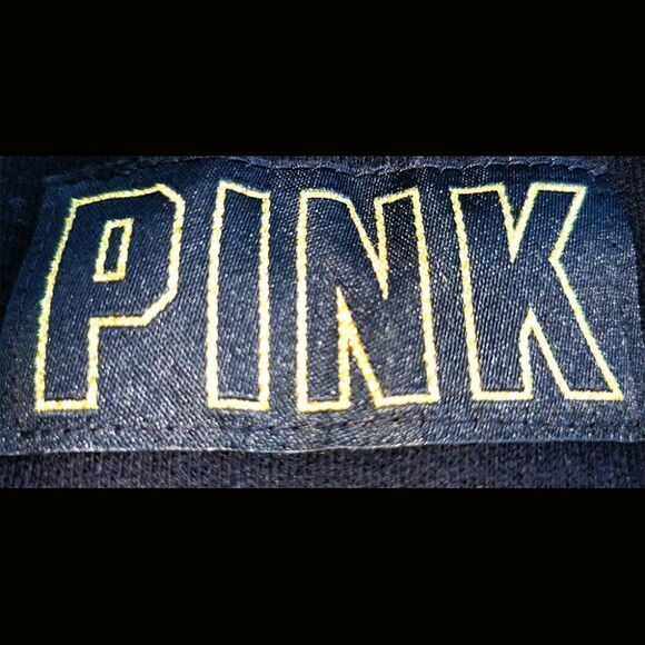 PINK Victoria Secrets black Hawaiian floral long sleeve sweatshirt top - Picture 4 of 4